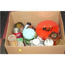 BOX OF COLLECTIBLE TINS