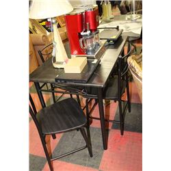 Black Indoor/ Outdoor Table w/ 4 Chairs
