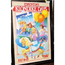 1987 KLONDIKE DAYS FRAMED POSTER