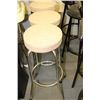 Image 1 : FOUR CHROME AND FABRIC BARSTOOLS