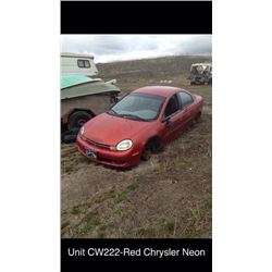 CW222 2001 RED CHRYSLER NEON
