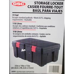GSC STORAGE LOCKER BOX BLACK & RED LATCHES