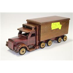 WOOD TOY TRUCK WITH 200+ COLLECTOR PINS