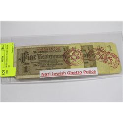 NAZI JEWISH GHETTO POLICE BANK NOTES X3