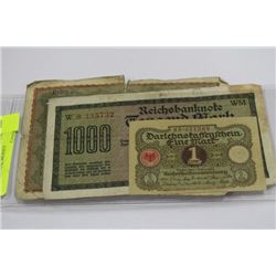 THREE GERMAN MARK BANK NOTES SOLD FOR ONE MONEY