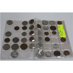 36 WORLD COINS