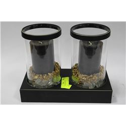 SHOWHOME BLACK CANDLE HOLDER SET