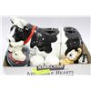Image 1 : COW CANISTER W SALT AND PEPPER SHAKERS ETC