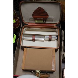 COOPER-WEEKS MEN GENUINE LEATHER TRAVEL KIT