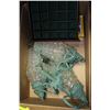 Image 1 : BOX OF MISC INCLUDES CHANDELIER, GOLF BALL DISPLAY