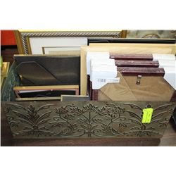 BOX OF ASSORTED PICTURE FRAMES
