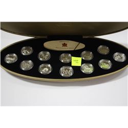 1999 MILLENIUM TWELVE PIECE PROOF SILVER QUARTER