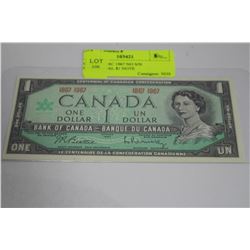 GEM UNCIRC 1967 NO S/N CENTENNIAL $1 NOTE