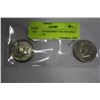 Image 1 : USA 1966-67 KENNEDY SILVER HALF DOLLAR, x2