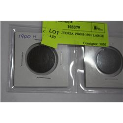 QUEEN VICTORIA 1900H-1901 LARGE CENTS, x2