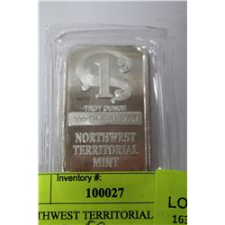 NORTHWEST TERRITORIAL 1OZ .999 SILVER BAR