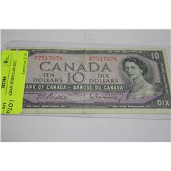 1954 CANADIAN 10 DOLLAR BILL