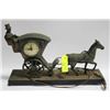 Image 1 : 1940'S VINTAGE HORSE AND BUGGY UNITED CLOCK