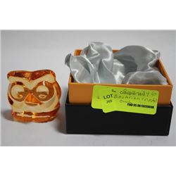 NACHTMANN BAVARIAN  CRYSTAL ORANGE  OWL