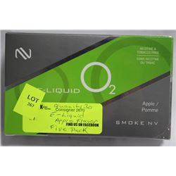 PACK OF 5 O2 APPLE E-LIQUID