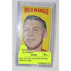 1964 TALL BOY ALEX DELVECCHIO HOCKEY CARD