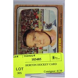 1966 TIM HORTON HOCKEY CARD