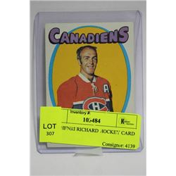 1971 HENRI RICHARD HOCKEY CARD