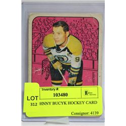 1965 JOHNNY BUCYK HOCKEY CARD