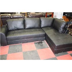 NEW BLACK LEATHER L SHAPE SECTIONAL