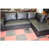 Image 1 : NEW BLACK LEATHER L SHAPE SECTIONAL