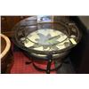 Image 1 : NEW METAL AND GLASS OUTDOOR CLOCK TABLE