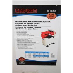 NEW RED LION 1/2 HP SHALLOW WELL JET PUMP/TANK