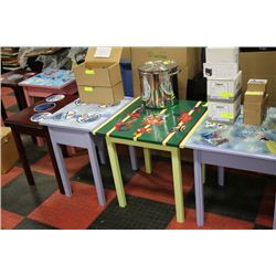 6 ASSORTED END TABLES