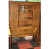 Image 1 : ANTIQUE WALNUT CHINA CABINET