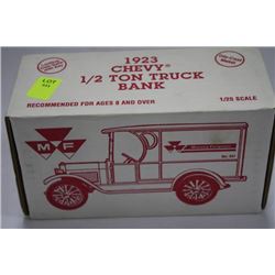 ERTL 1923 CHEVY 1/2 TON MASSEY FERGUSON TRUCK BANK