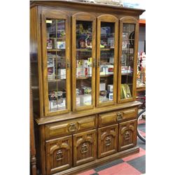 WOOD BUFFET AND HUTCH