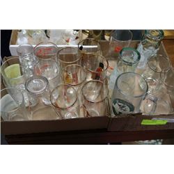 2 TRAYS OF ASST. GLASSWARE