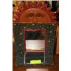 Image 1 : WOOD CARVED SUN MIRROR