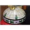 Image 1 : STAIN GLASS STYLE HANGING LIGHT FIXTURE