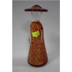 ART GLASS LADY ORNAMENT SOLD W ART GLASS DISH