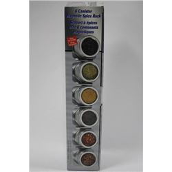 6 CANISTER MAGNETIC SPICE RACK