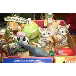 BOX OF ASST. ESTATE ORNAMENTS