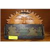 Image 1 : WOOD CARVED SUN WALL HANGING