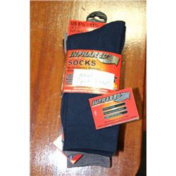 PK OF 3 MENS INFRARED SOCKS