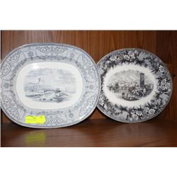 2 VINTAGE PLATTERS