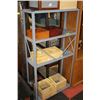 Image 1 : METAL SHELF SOLD W WOOD CUBE SHELVES