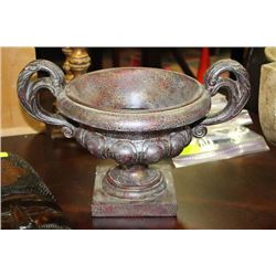 FRUITBOWL CENTERPIECE - RED CRACKLE FINISH