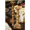 Image 1 : SET OF GOLDTONE CANDLE HOLDERS