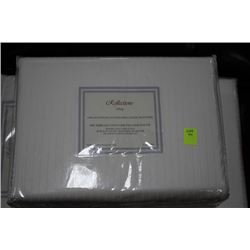 NEW WHITE 800 THREAD COUNT QUEEN DUVET SET