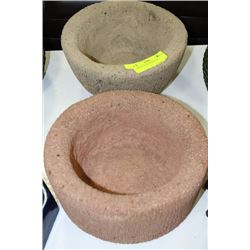PAIR OF HYPERTUFA FLOWER POTS ON CHOICE